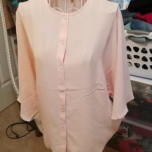Pale pink button down shirt